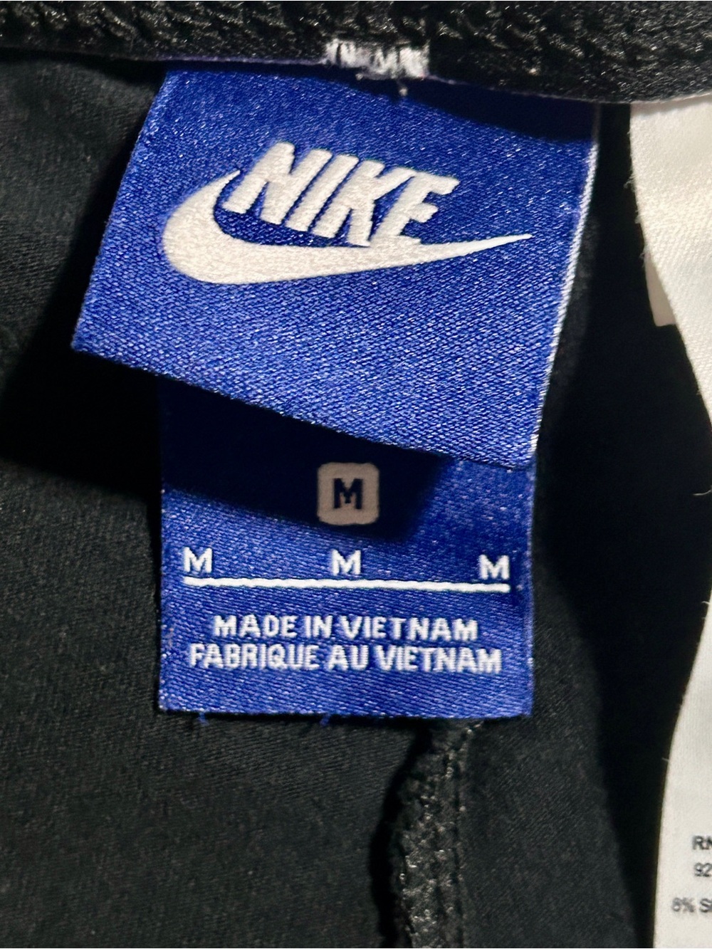 Nike Black Leggings with White Logo Medium - Picture 7 of 9